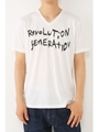 【AZUL by moussy】TC天竺2段ロゴVネック半袖T/L/PNK