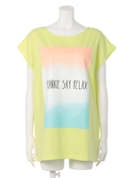 【anap mimpi】グラデーションプリントオーバーサイズチュニック/YEL