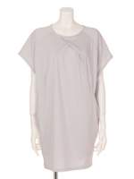 フロントクロスタックカットワンピース/ライトグレー