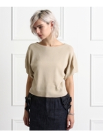 ボリュームスリーブニットトップス/ライトベージュ(051)