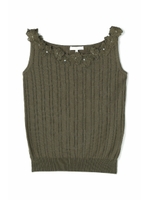 レースオフショルニット/ホワイト(030)