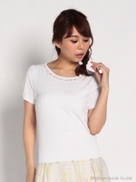 UV冷感消臭バックリボンニット　2/ラベンダー