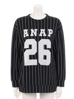 【ANAP】ANAPロゴストライプチュニック/WH/BK