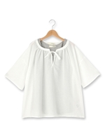 リボンブラウス+タンクトップセット/ホワイト系(002)