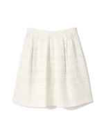 パンチングエンブロイダリースカート/カーキ(180)