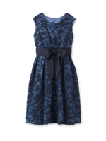 Luxe brilleボタニカルサテンワンピース/ライトブルー(091)