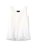 [L]シフォンフリルタンクトップ/オフホワイト(003)