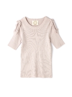 《EDIT COLOGNE》ラッフルオープンスリーブニット/ホワイト(031)