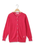 ウォッシャブルリネンニットカーディガン/ネイビー(093)