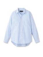 ストライプコットンシャツ/ライトブルー(391)