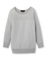 スパンコールMIXニットプルオーバー/ライトグレー(011)