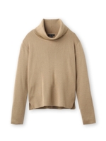 タートルネックリブニット/サンドベージュ(053)