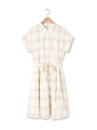ツイルチェックワンピース/ライトベージュ(251)