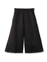 バックサテンワイドパンツ/ブラック(019)