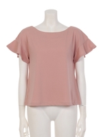 バックリボンカットソー/オフホワイト