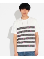 ボタニカルボーダーTシャツ/オフホワイト(303)