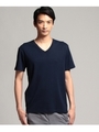GIZAスムース VネックTシャツ/ネイビー(093)