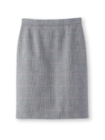 [L]グレンチェック柄タイトスカート/ネイビー(293)