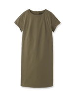 [L]リネン混シャンブレーワンピース/カーキ(027)