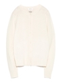 カシミアクルーカーディガン/WHT