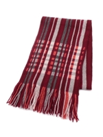 カシミヤラッセルストライプマフラー/ブラック(219)