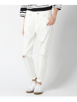 スーピマセルヴィッチ 定番ダメージ加工デニム/ホワイト(001)