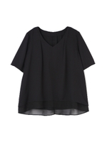 タックドレープレイヤードブラウス/ブラック(010)