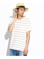 ボーダーコットンTシャツ/ホワイト(301)