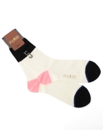 525配色ソックス/ホワイト(502)