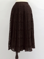 レースプリーツスカート/シロ