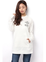 【AZUL by moussy】30/10TC裏毛USA63フォト長袖プルオーバー/T.GRY