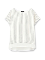 ダブルストライプブラウス/ボルドー(364)