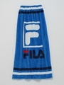 【FILA】角ロゴ巻きタオル/ブルー