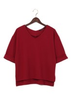 【人気アイテム】ポンチV/VワイドS5分袖/オフホワイト