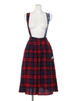 コビニャーサス付きチェックスカウチョ/レッド