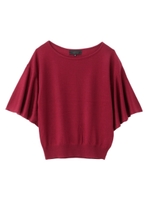 フレアスリーブニット/ブラック(019)