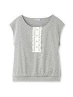 レースフリルデザインプルオーバー/ベージュ系(055)