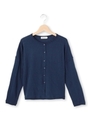 クルーネックショート丈ニットカーディガン/ネイビー(093)