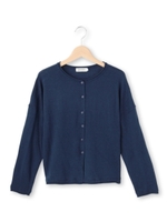 クルーネックショート丈ニットカーディガン/ネイビー(093)