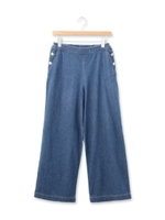 サイドボタンワイドパンツ/サンドベージュ(053)