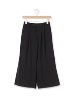 ピンストライプガウチョパンツ/ブラック(019)