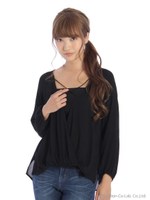 フロントクロスプルオーバーブラウス/オフホワイト