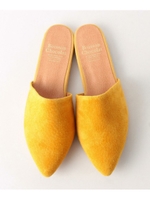 BBC レザーポインテッドミュールフラット/Yellow