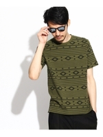 USAコットン オルテガ総柄Tシャツ/カーキ(127)