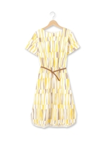 [リネン混]Forest Curtain One-piece/イエロー(132)