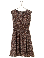 ・フラワーギャザーワンピース/ネイビー