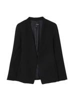 バックサテンノーカラージャケット（セットアップ対応商品）/ベージュ(040)