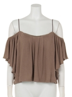 ドロップショルダー2WAYTOPS/モカ