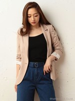 ベーシックテーラードジャケット/ブルー