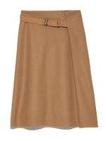 巻きデザインスカート/BLK